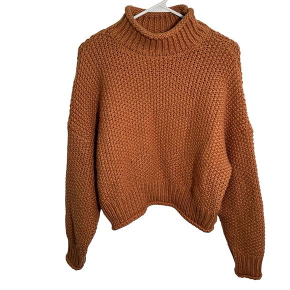 Etophe Studios Mock Neck Sweater Rust S/M - Picture 1 of 10